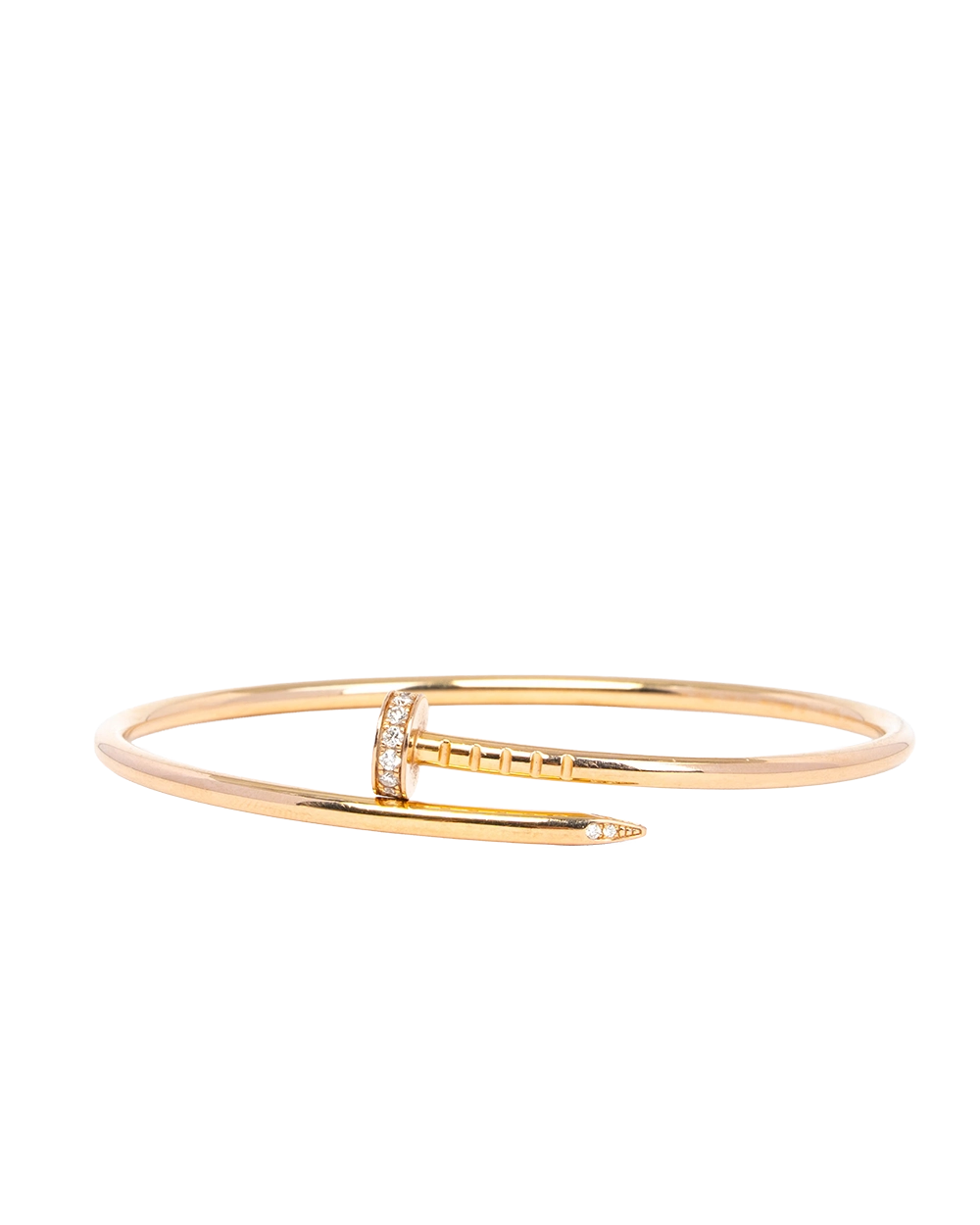 CARTIER JUSTE AN CLOU DIAMOND BRACELET 16 GOLD QJV421 0552