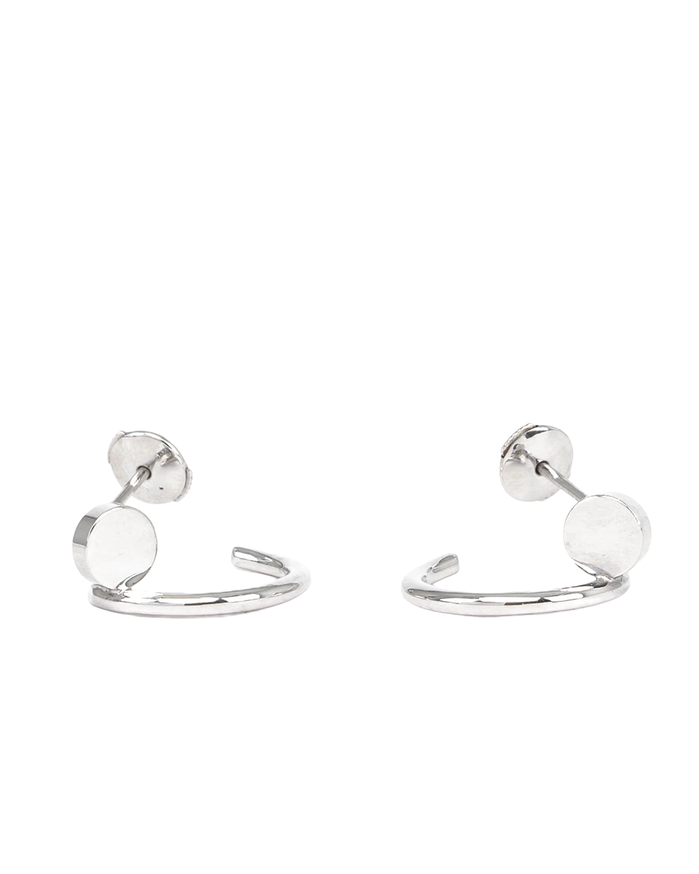 CARTIER JUSTE AN CLOU EARRINGS WHITE GOLD SHW SNF436 1386