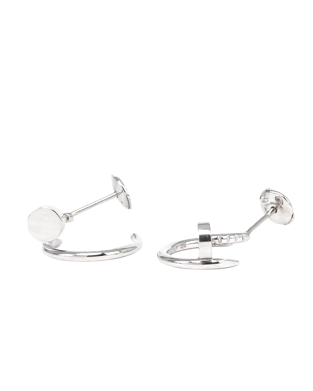 CARTIER JUSTE AN CLOU EARRINGS WHITE GOLD SHW SNF436 1387