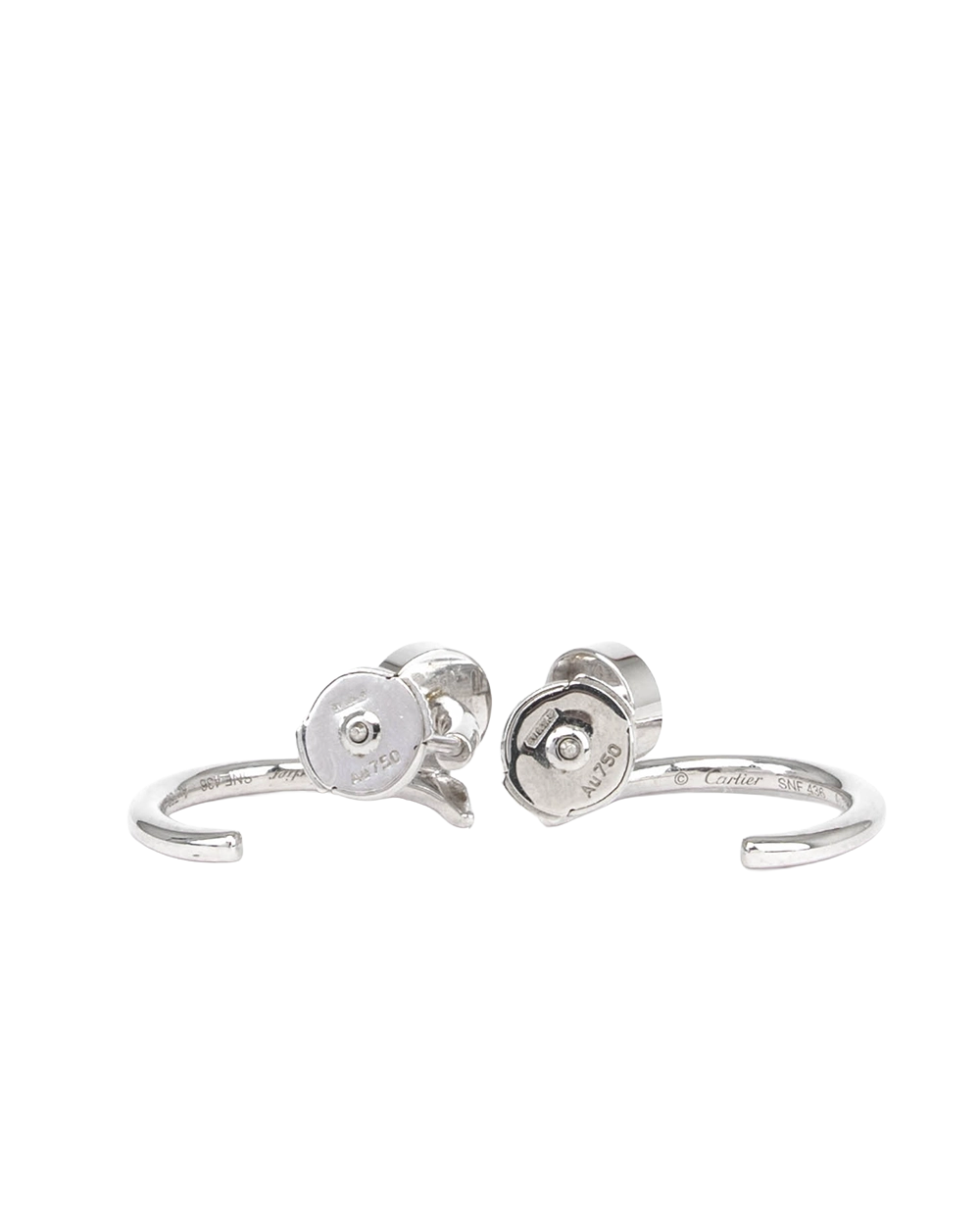 CARTIER JUSTE AN CLOU EARRINGS WHITE GOLD SHW SNF436 1389