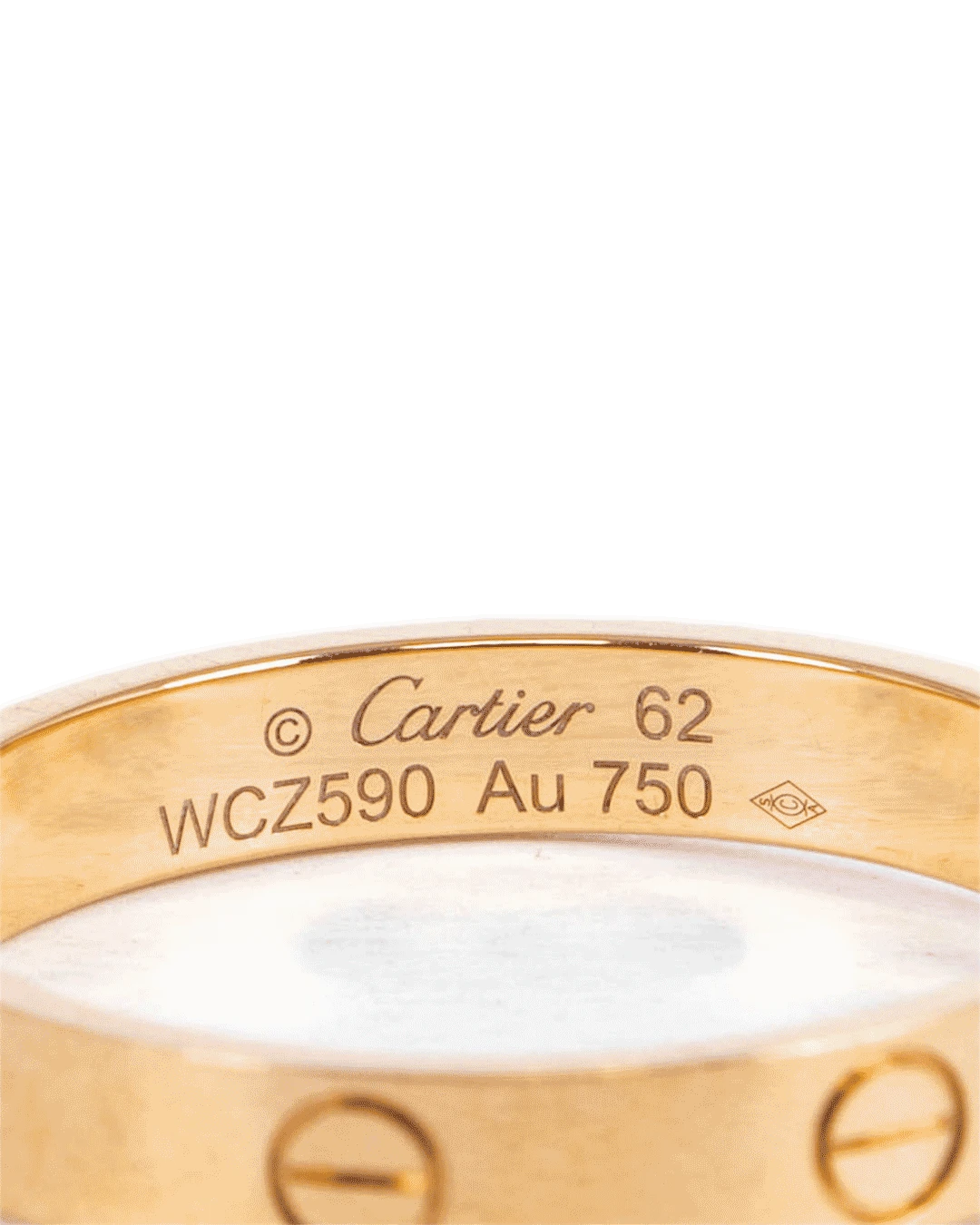 CARTIER LOVE RING 62 GHW WCZ590 1596