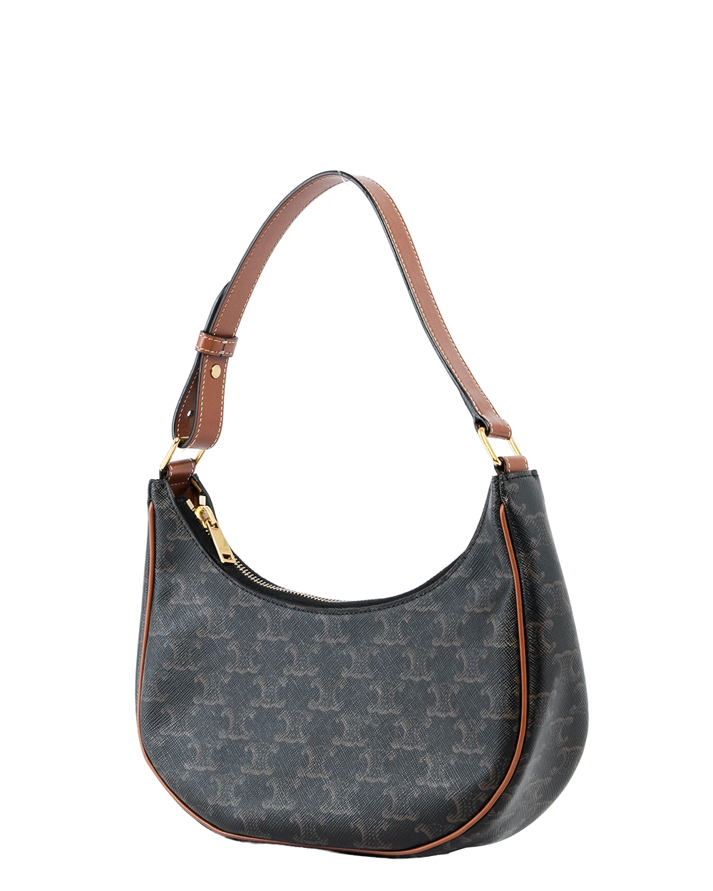 CELINE AVA MEDIUM BROWN TAN CANVAS GHW S GA 4270 2142