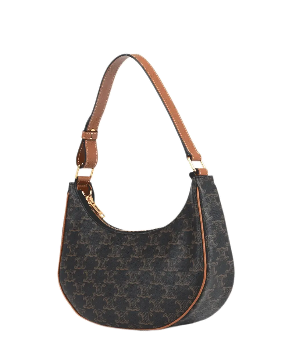 CELINE AVA MEDIUM BROWN TAN CANVAS GHW U GA 1213 U AT 0293 0984