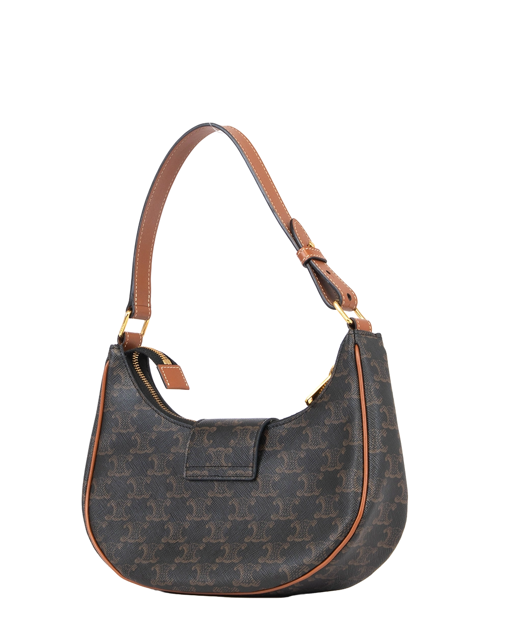CELINE AVA TRIOMPHE MEDIUM BROWN TAN CANVAS GHW F GA 2263 F AT 2253 2060