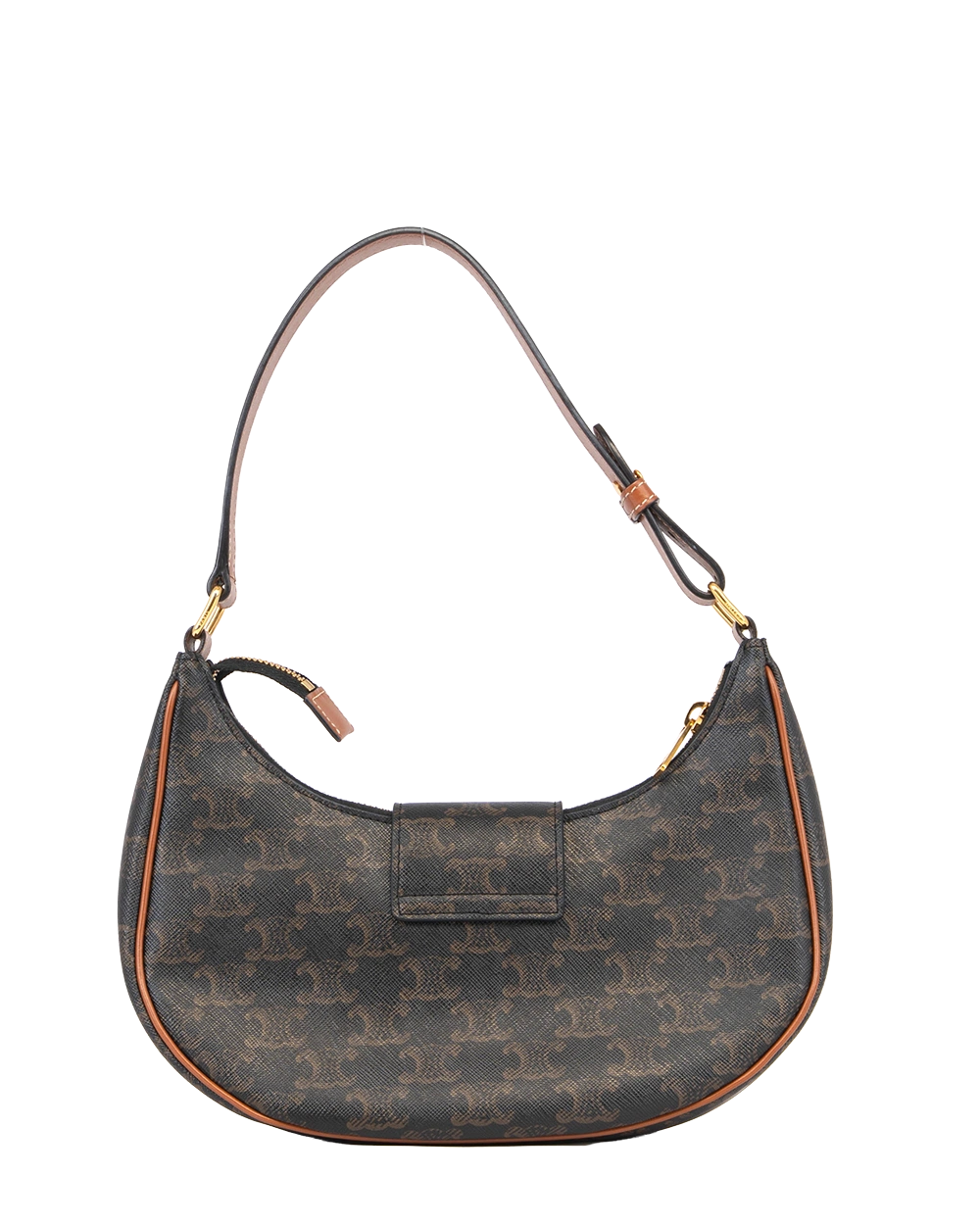 CELINE AVA TRIOMPHE MEDIUM BROWN TAN CANVAS GHW F GA 2263 F AT 2253 2061