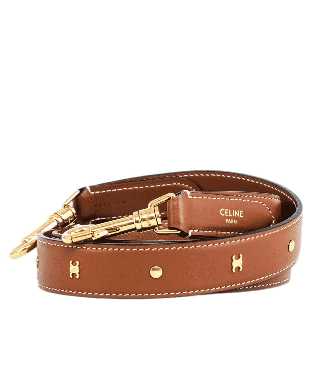 CELINE BAG STRAP BROWN CALF GHW U NE 0283 1551