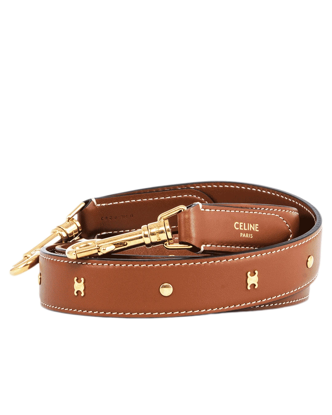 CELINE BAG STRAP BROWN CALF GHW U NE 0283 1551