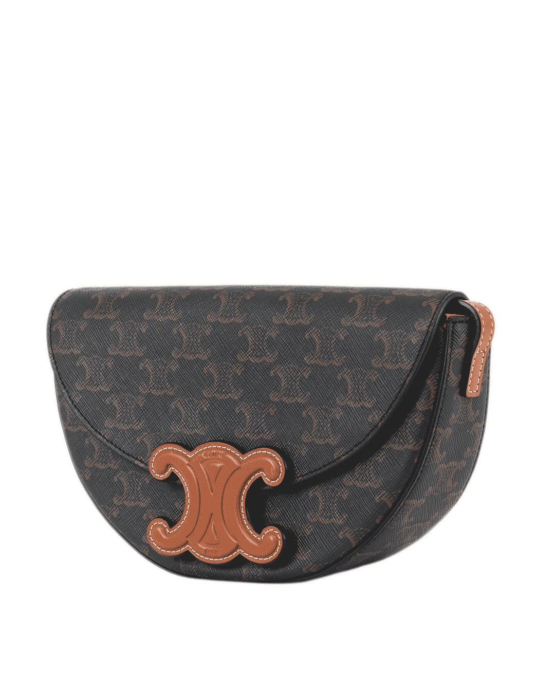 CELINE BESACE CUIR TRIOMPHE BROWN TAN CANVAS GHW F CU 1293 1295
