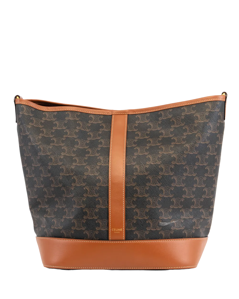 CELINE BUCKET MEDIUM BROW TAN CANVAS GHW F CU 1232 F AT 1212 2183