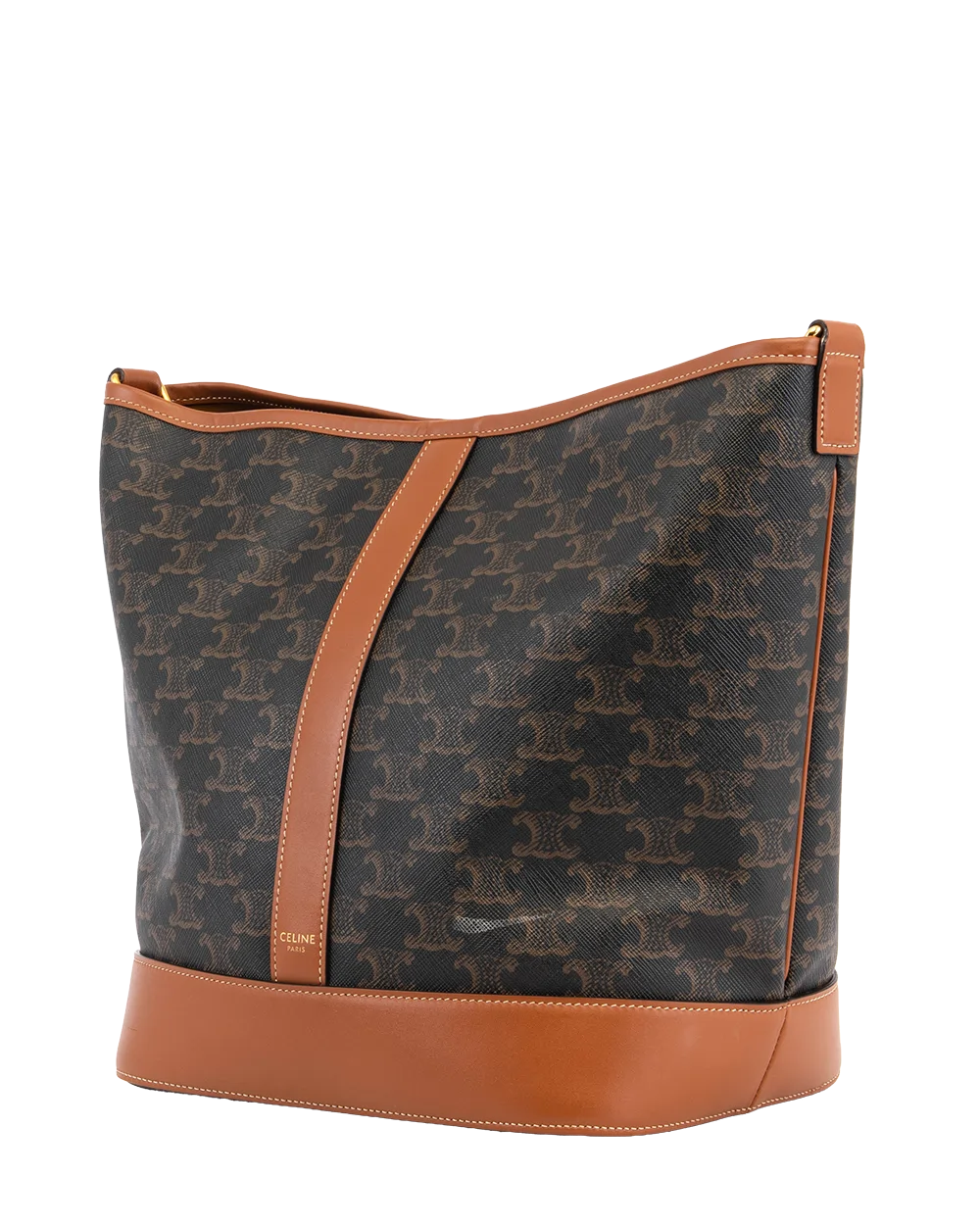 CELINE BUCKET MEDIUM BROW TAN CANVAS GHW F CU 1232 F AT 1212 2184
