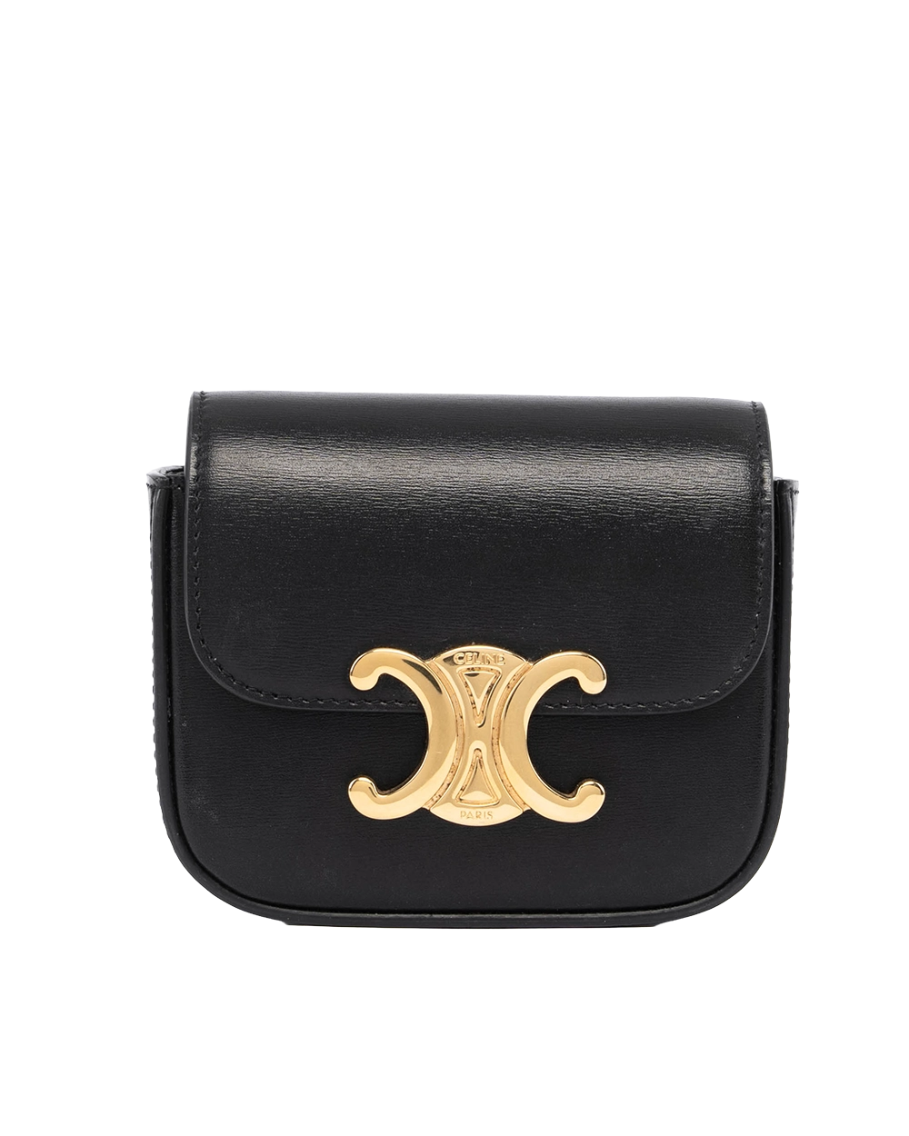 CELINE CLAIDE TRIOMPHE MINI BLACK CALF GHW 05145