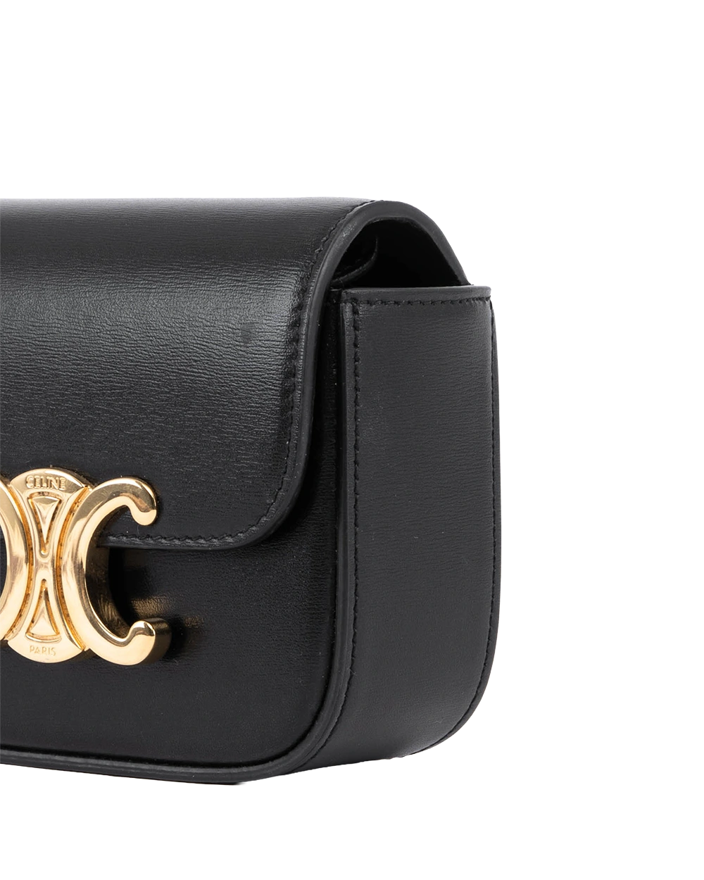 CELINE CLAIDE TRIOMPHE MINI BLACK CALF GHW 05151