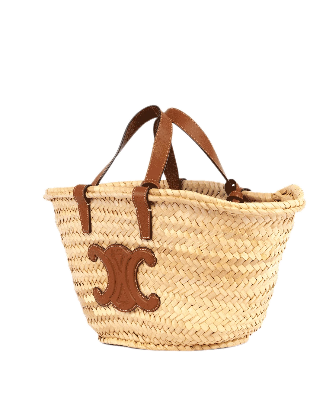 CELINE CLASSIC PANIER TEEN BROWN TAN PALM LEAF AND CALF 1947