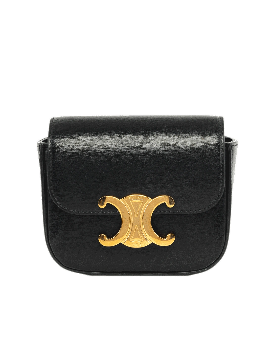 CELINE CLAUDE TRIOMPHE MINI BLACK CALF GHW S DS 4252 0499