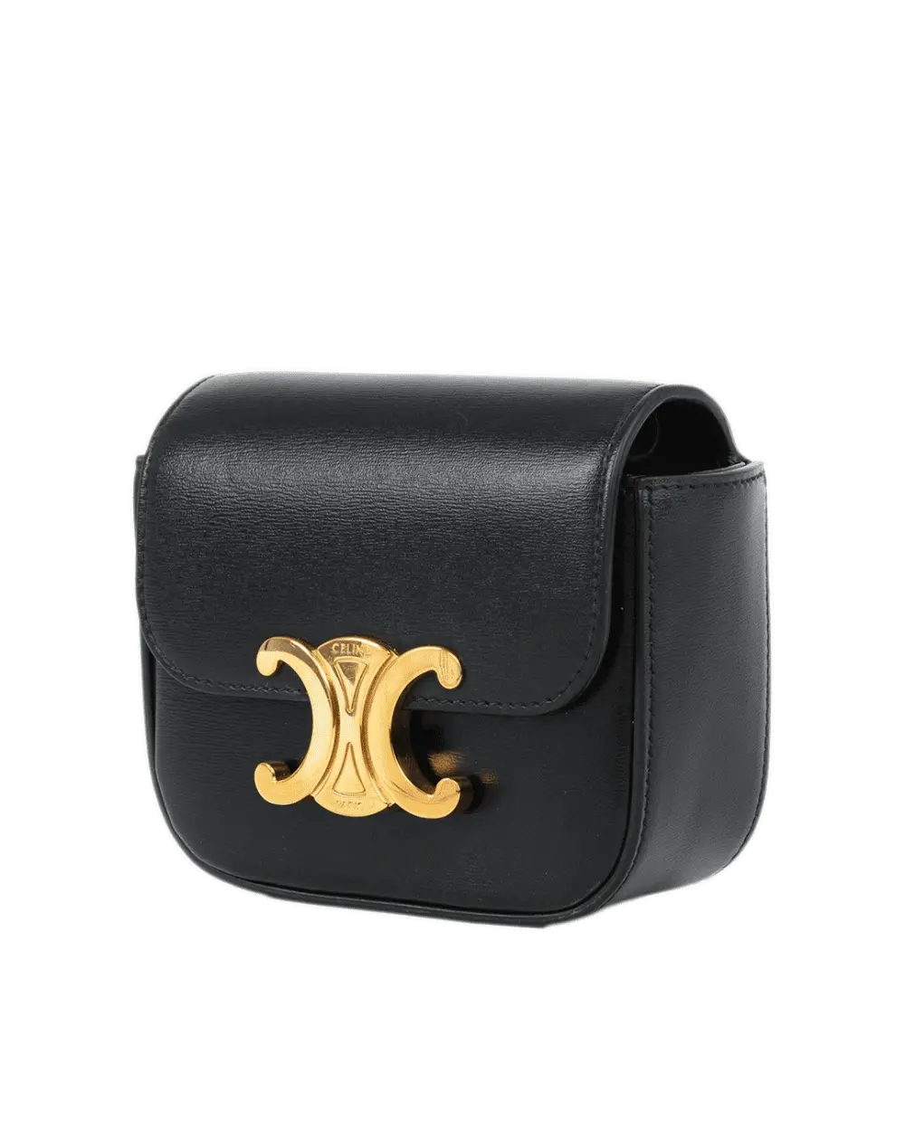 CELINE CLAUDE TRIOMPHE MINI BLACK CALF GHW S DS 4252 0501