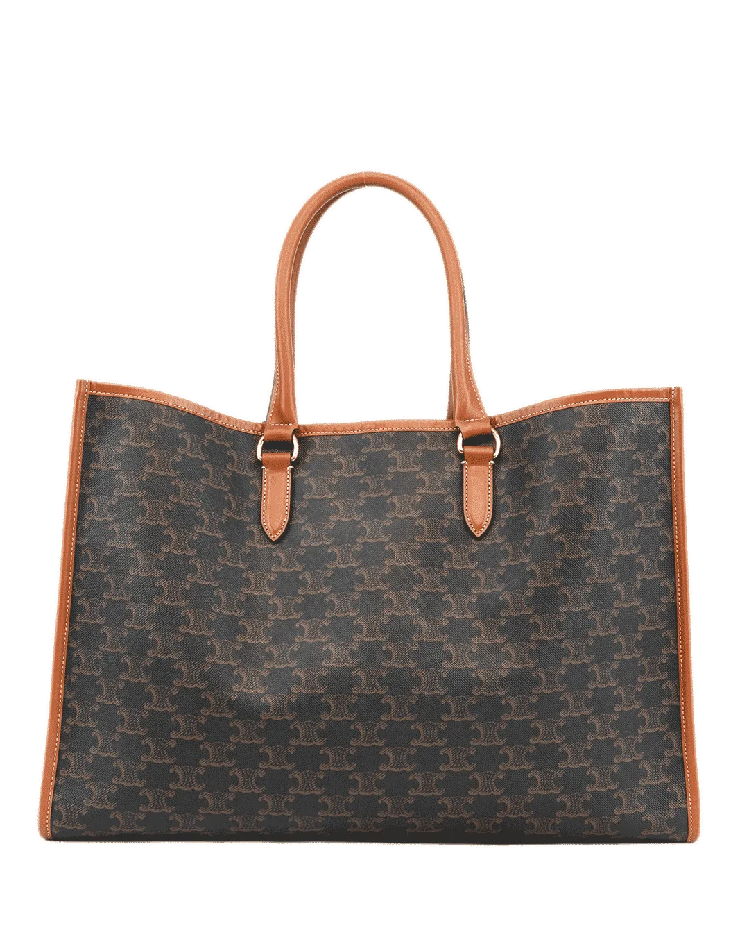 CELINE HORIZONTAL CABAS BROW TAN CANVAS GHW F SL 1222 3316