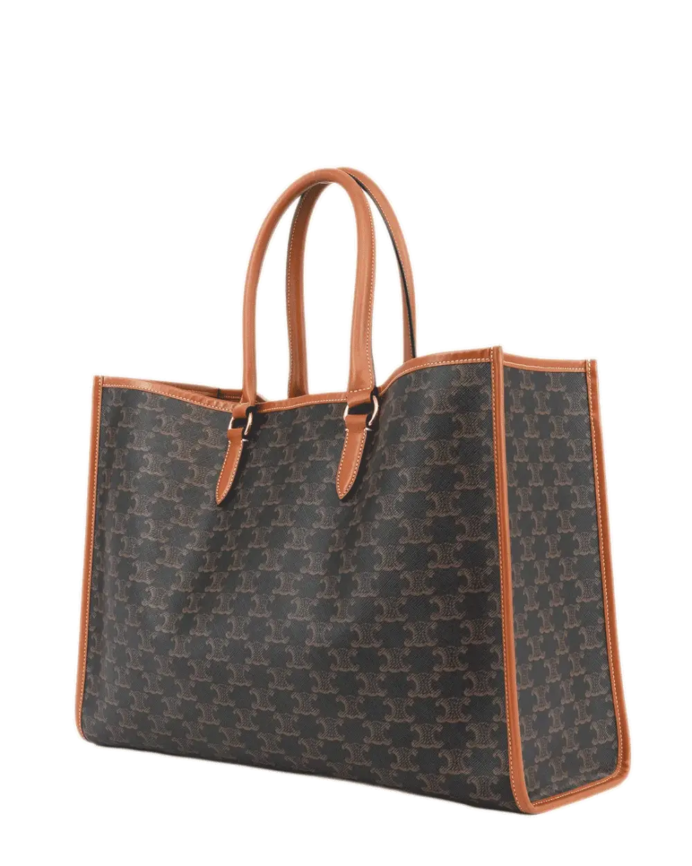 CELINE HORIZONTAL CABAS BROW TAN CANVAS GHW F SL 1222 3317