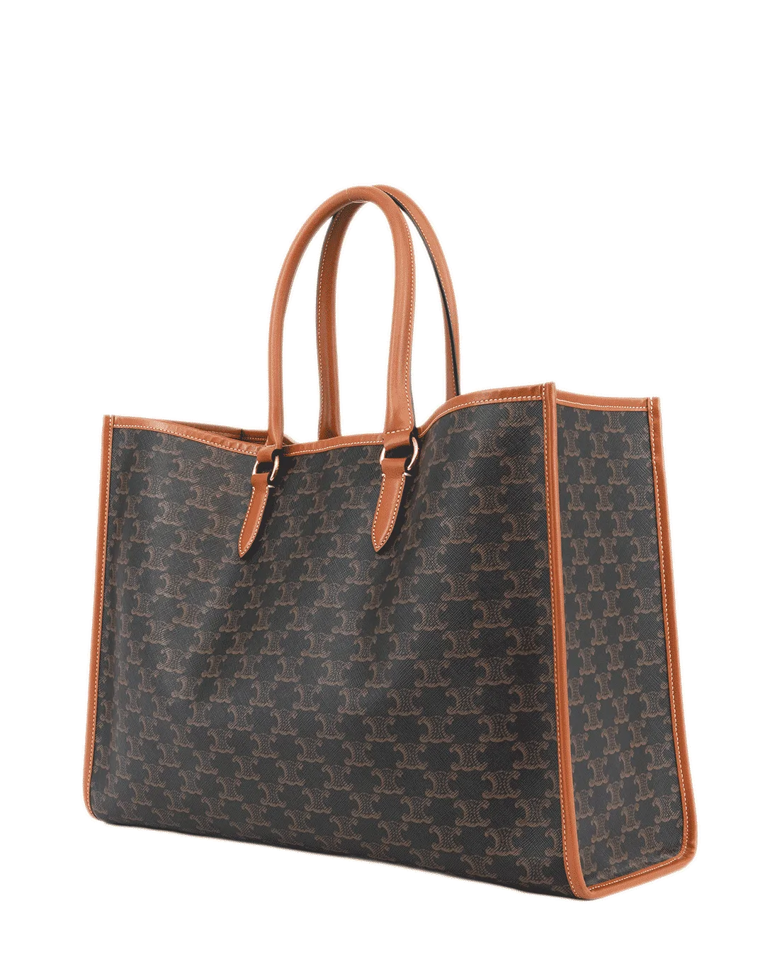 CELINE HORIZONTAL CABAS BROW TAN CANVAS GHW F SL 1222 3317