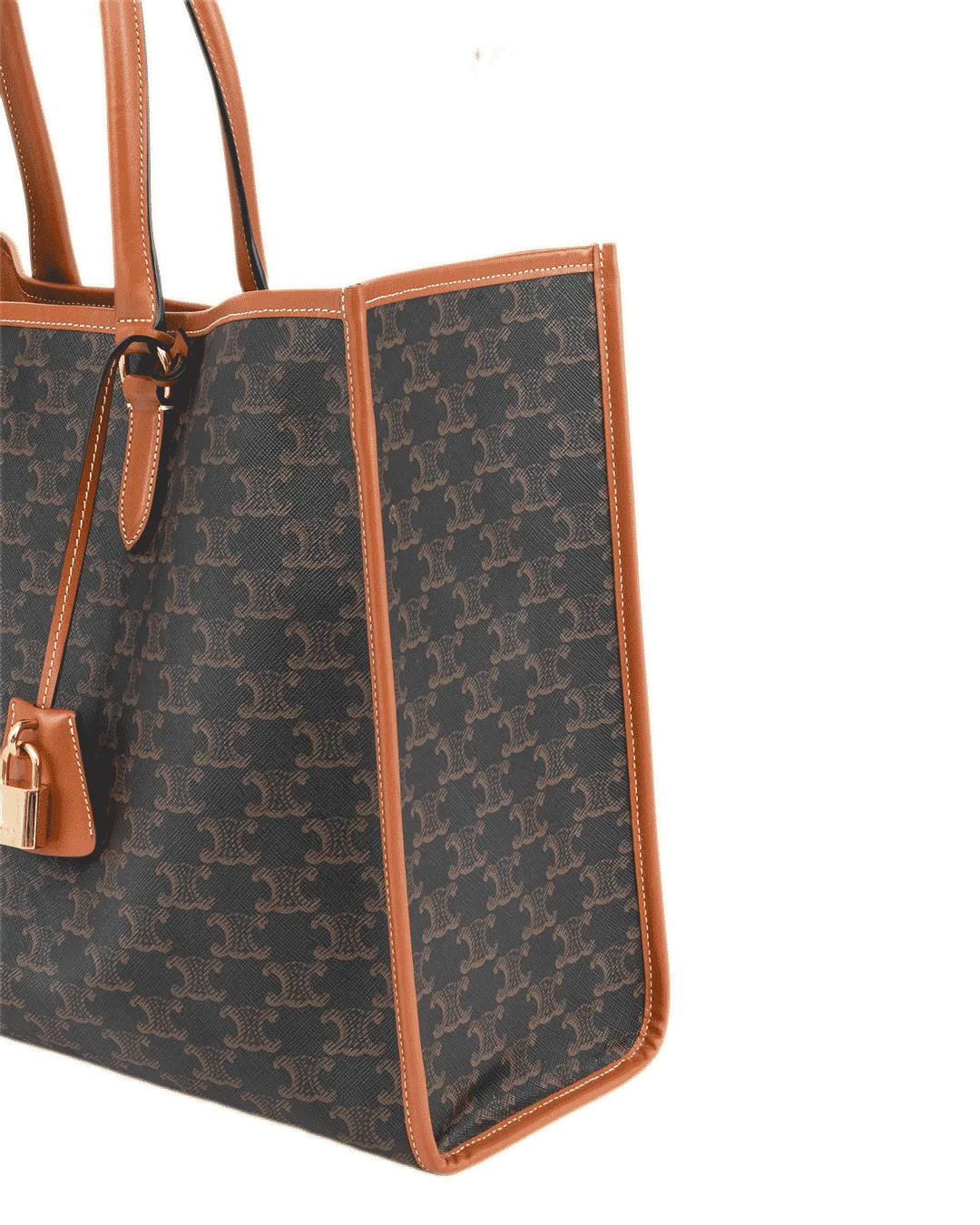 CELINE HORIZONTAL CABAS BROW TAN CANVAS GHW F SL 1222 3326