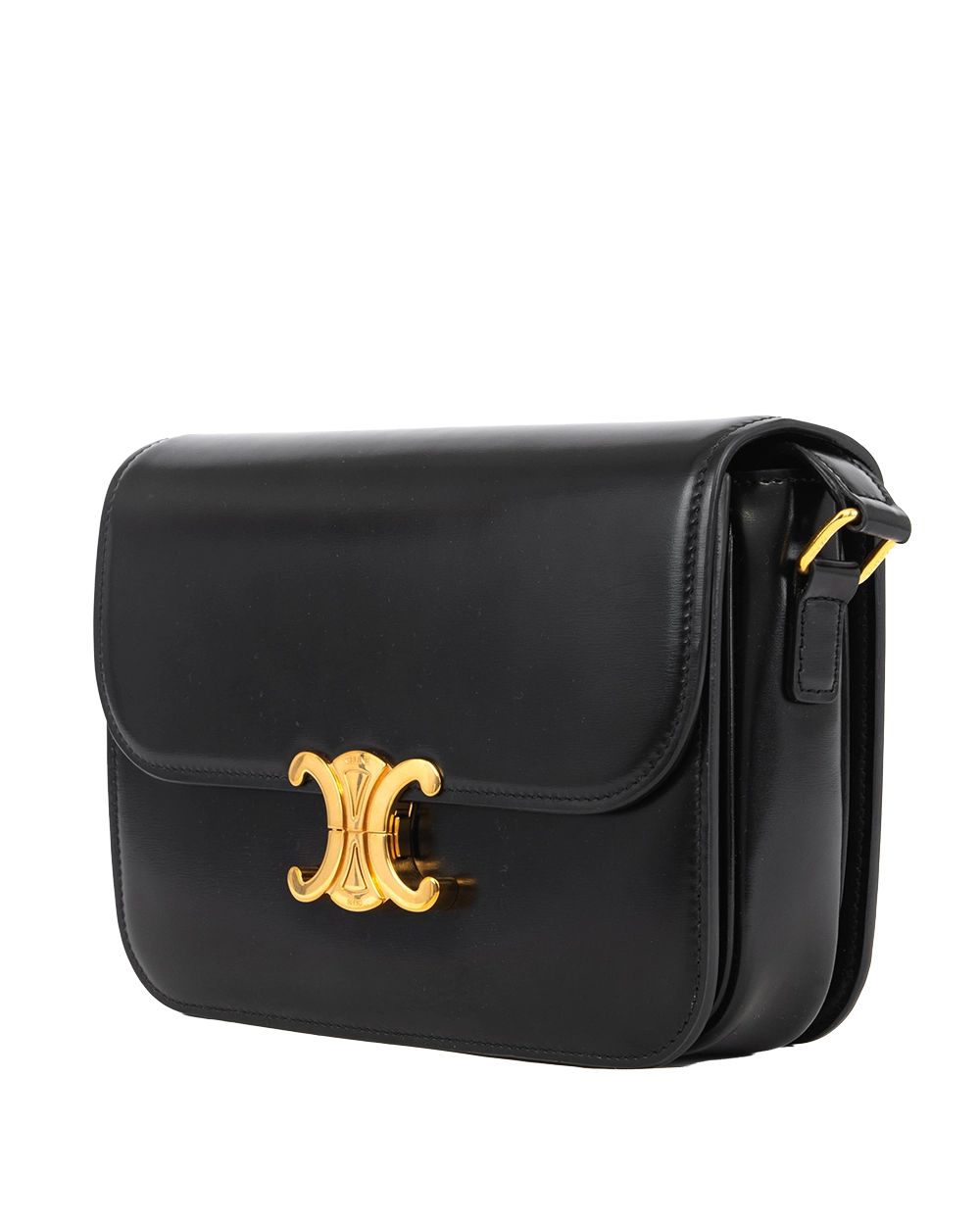 CELINE TRIOMPHE MEDIUM BLACK CALF GHW F RG 1252 2290