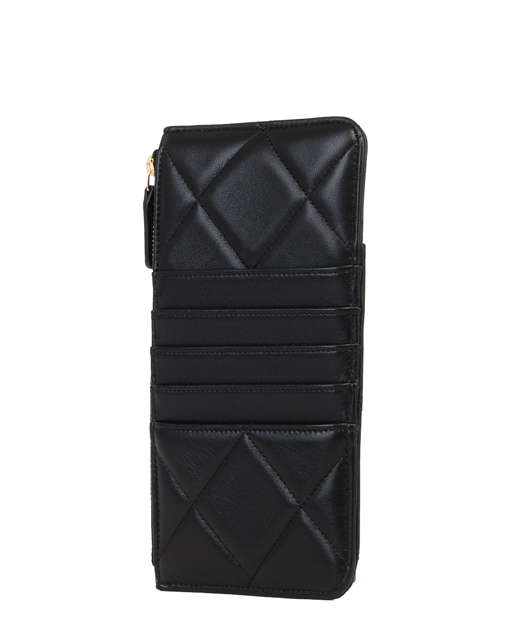 CHANEL 19 PHONE CARD HOLDER LONG BLACK LAMB GHW 31009291 1207