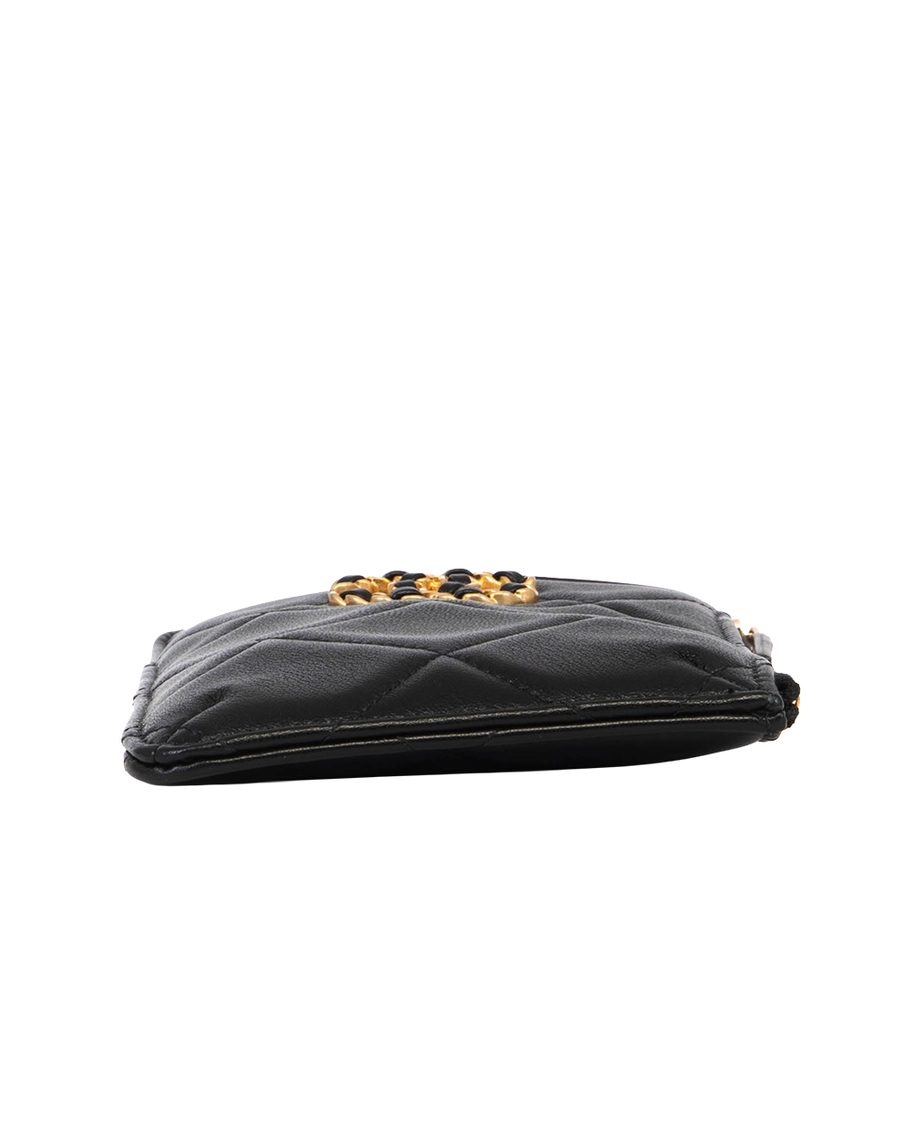 CHANEL 19 PHONE CARD HOLDER LONG BLACK LAMB GHW 31009291 1209