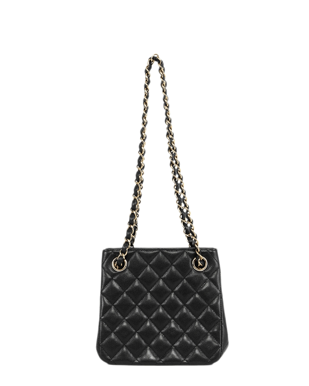 CHANEL 22 S DRAWSTING BLACK CAVIAR GHW NXGP6L47 1325