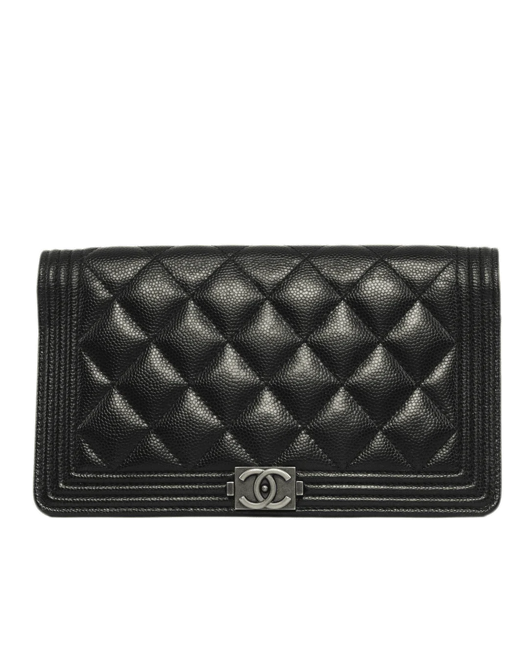 CHANEL BI FOLD WALLET LONG BLACK CAVIAR RSHW 25221798 0121