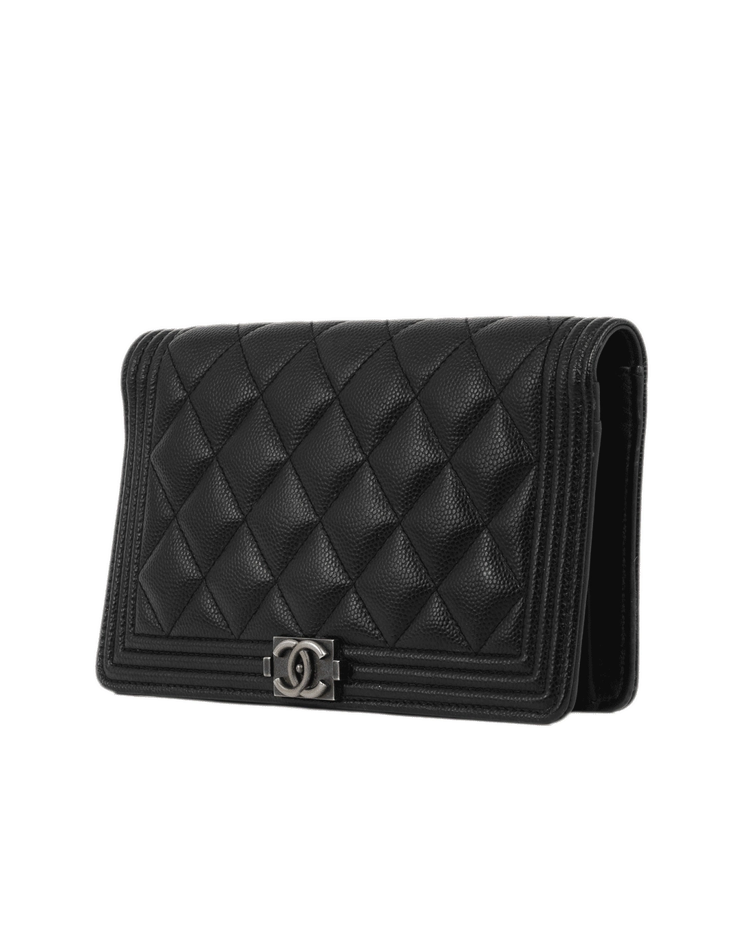 CHANEL BI FOLD WALLET LONG BLACK CAVIAR RSHW 25221798 0123