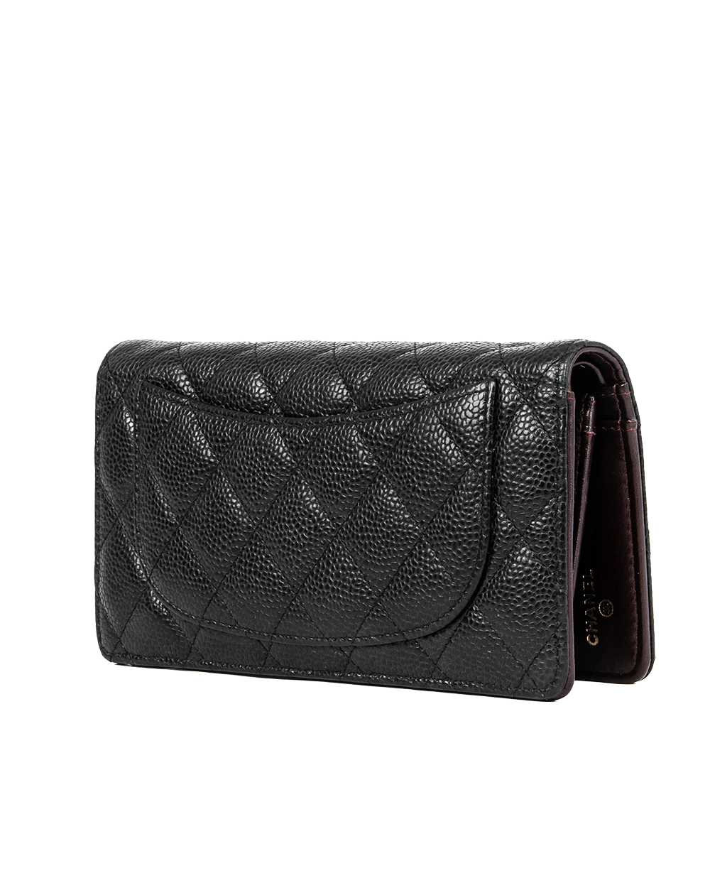 CHANEL BIFOLD WALLET LONG BLACK CAVIAR GHW 20709390 1972
