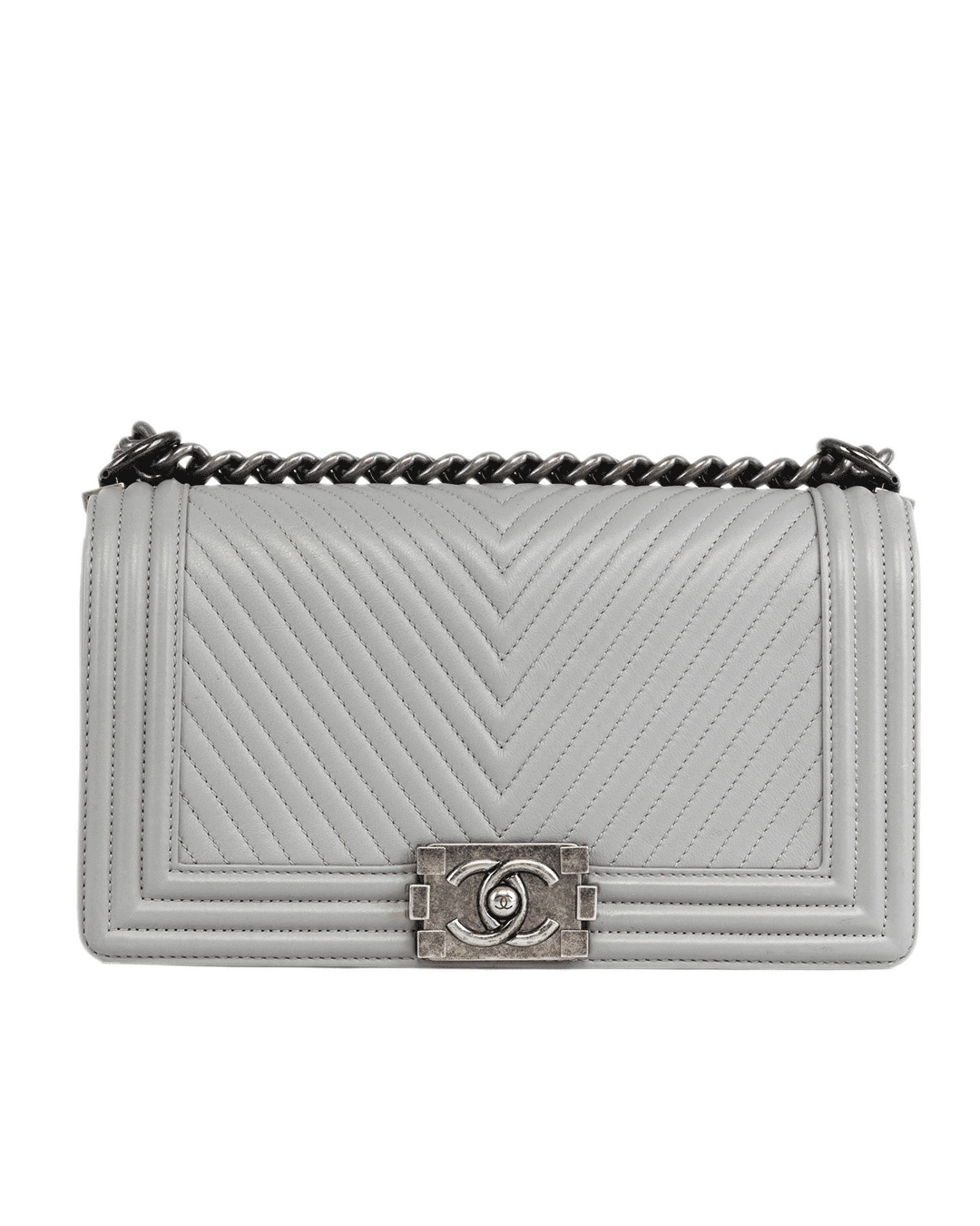 CHANEL BOY 10 WHITE CALF RHW 19915421 0968