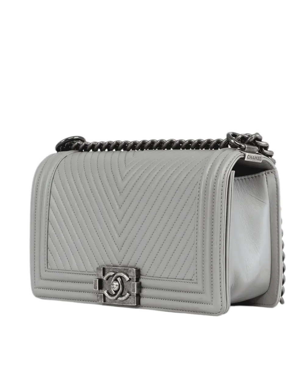 CHANEL BOY 10 WHITE CALF RHW 19915421 0971