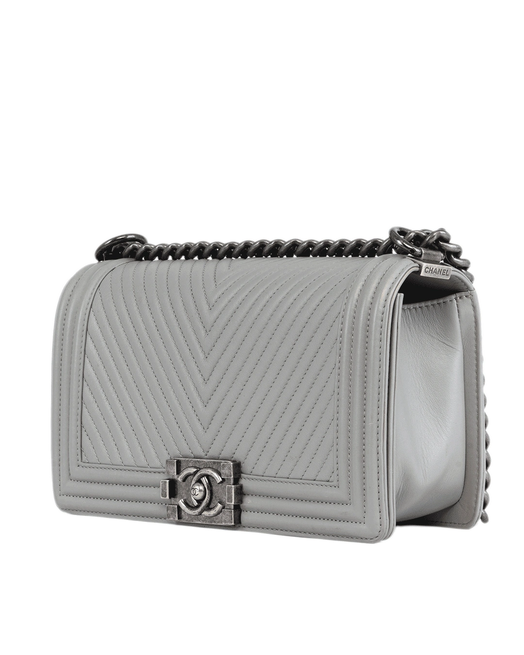 CHANEL BOY 10 WHITE CALF RHW 19915421 0971