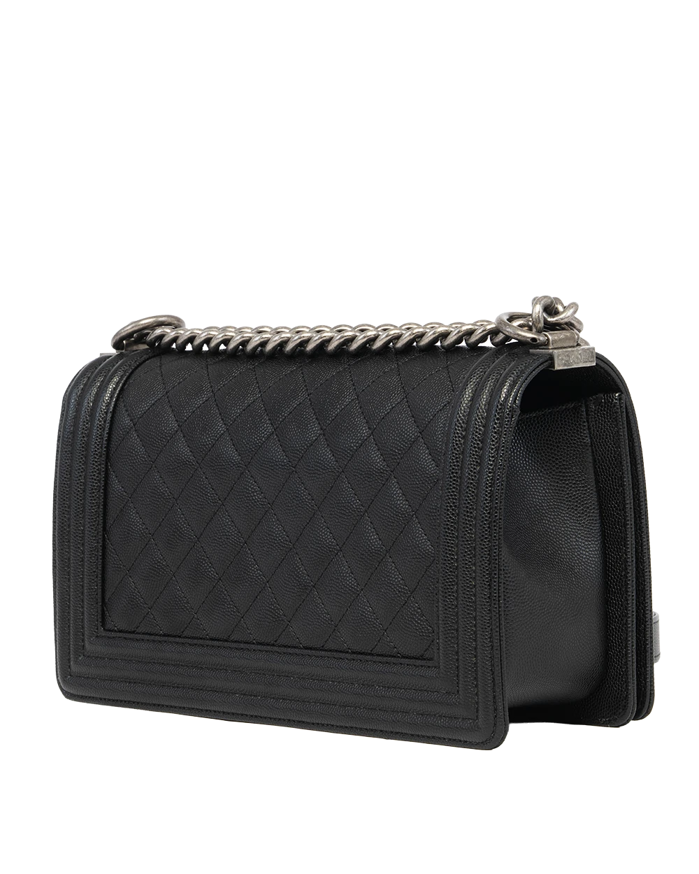 CHANEL BOY 10 BLACK CAVIAR RSHW 27638502 0836