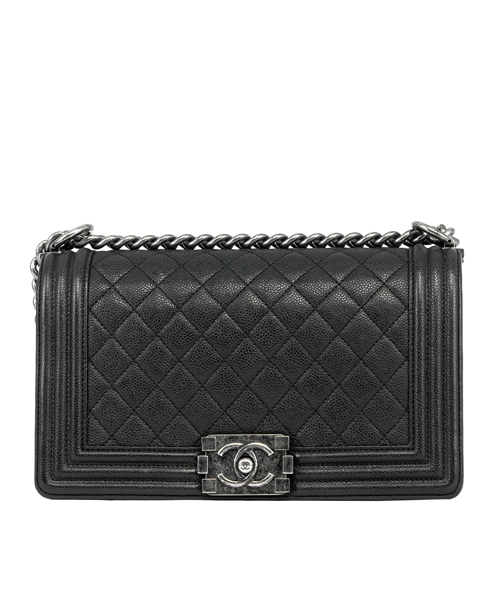 CHANEL BOY 10 BLACK CAVIAR SHW 23139909 2424
