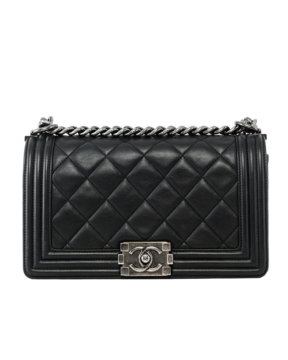 CHANEL BOY 8 BLACK LAMB RSHW 19259319 2175