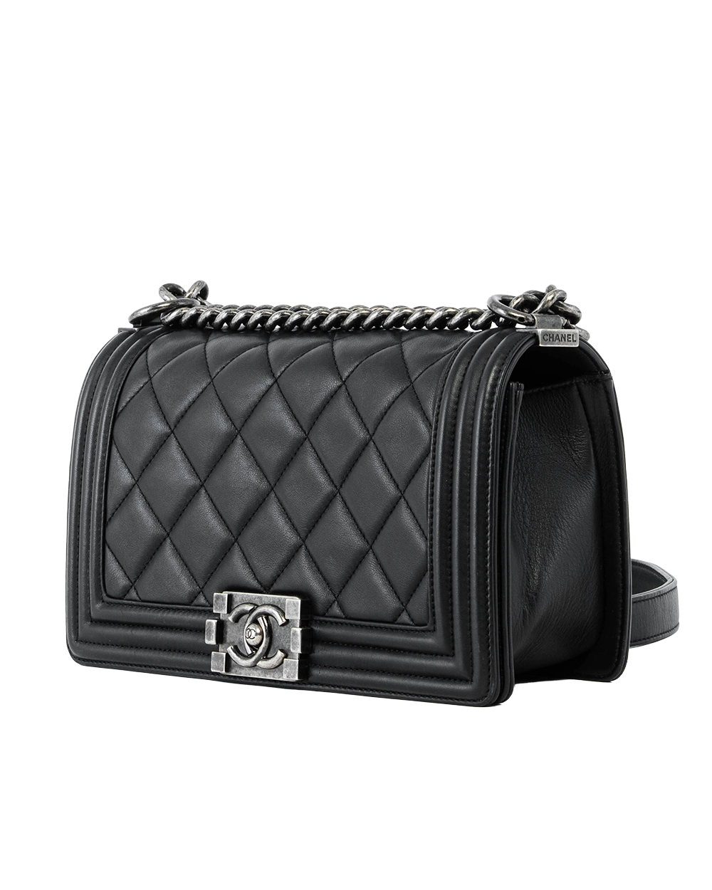 CHANEL BOY 8 BLACK LAMB RSHW 19259319 2176