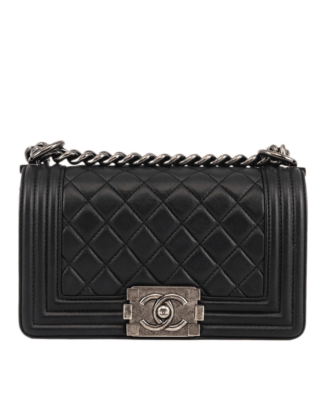 CHANEL BOY 8 BLACK LAMB RHW 19576618 4178