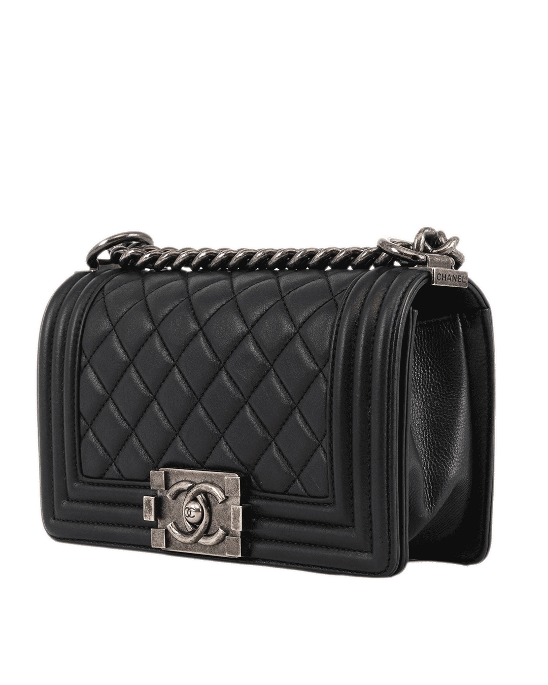 CHANEL BOY 8 BLACK LAMB RHW 19576618 4179