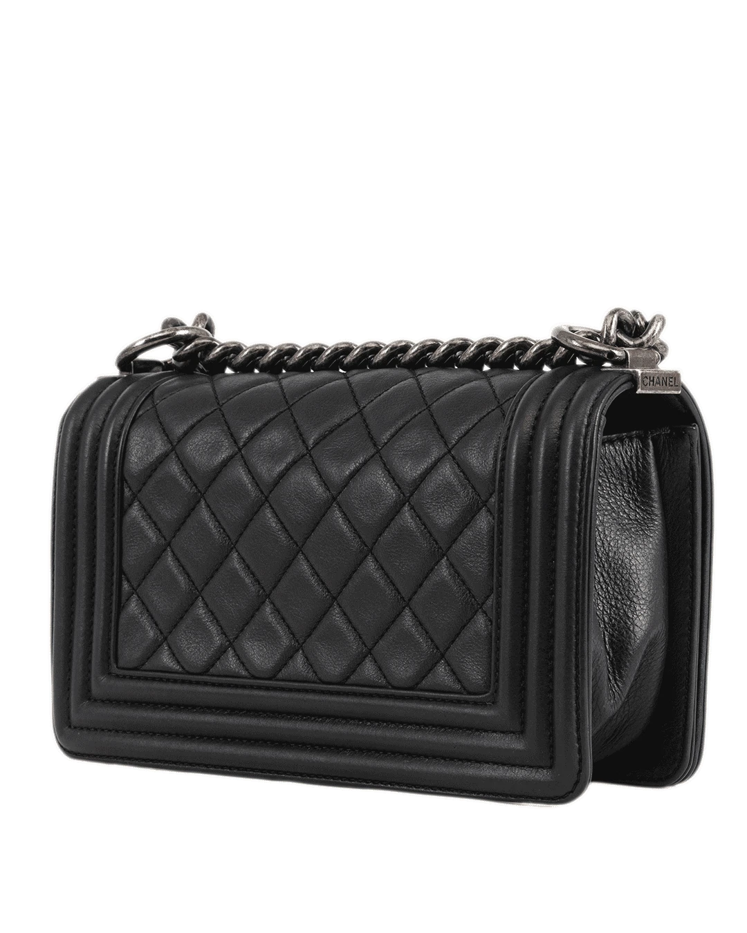 CHANEL BOY 8 BLACK LAMB RHW 19576618 4180