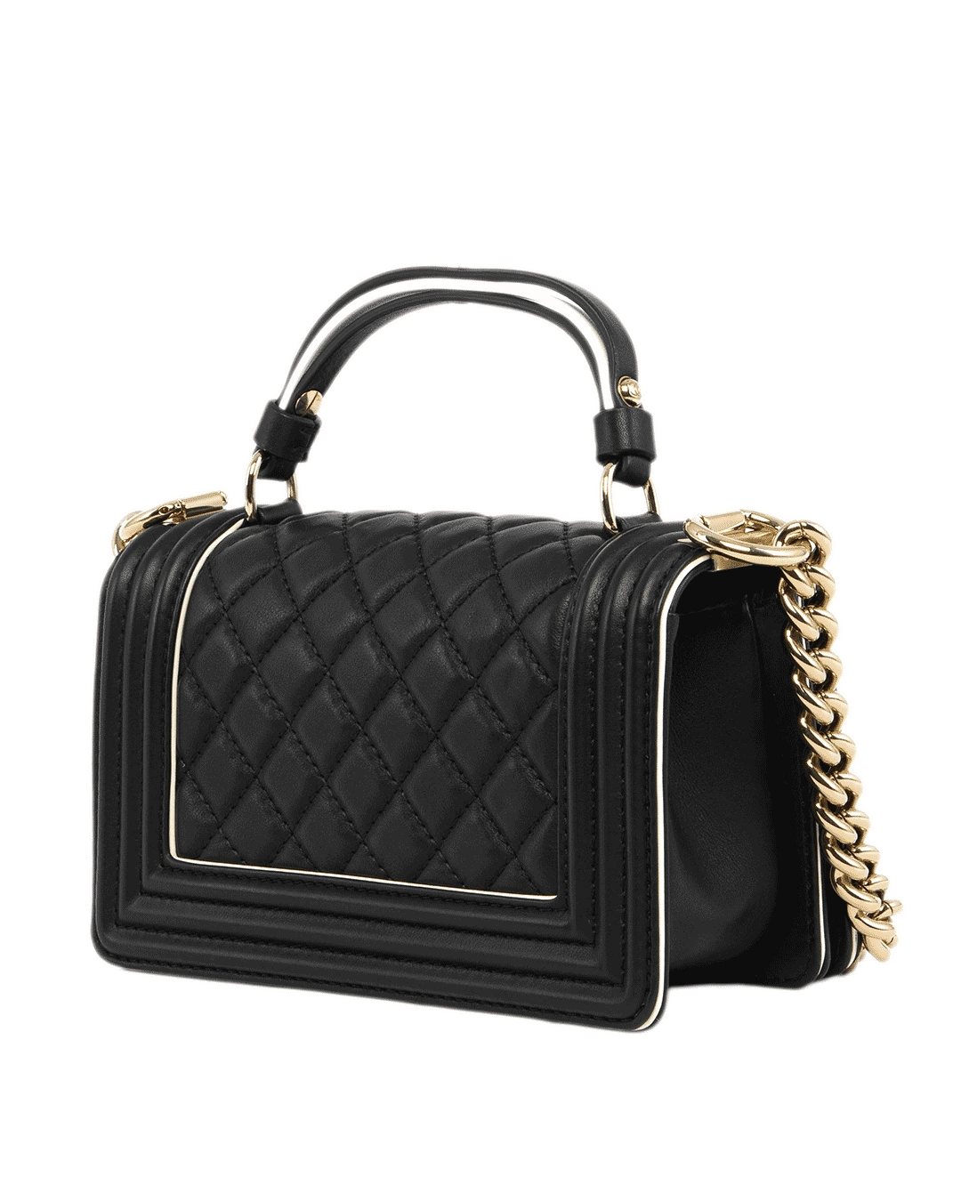 CHANEL BOY TOP HANDLE 8 BLACK LAMB GHW 27760772 0279