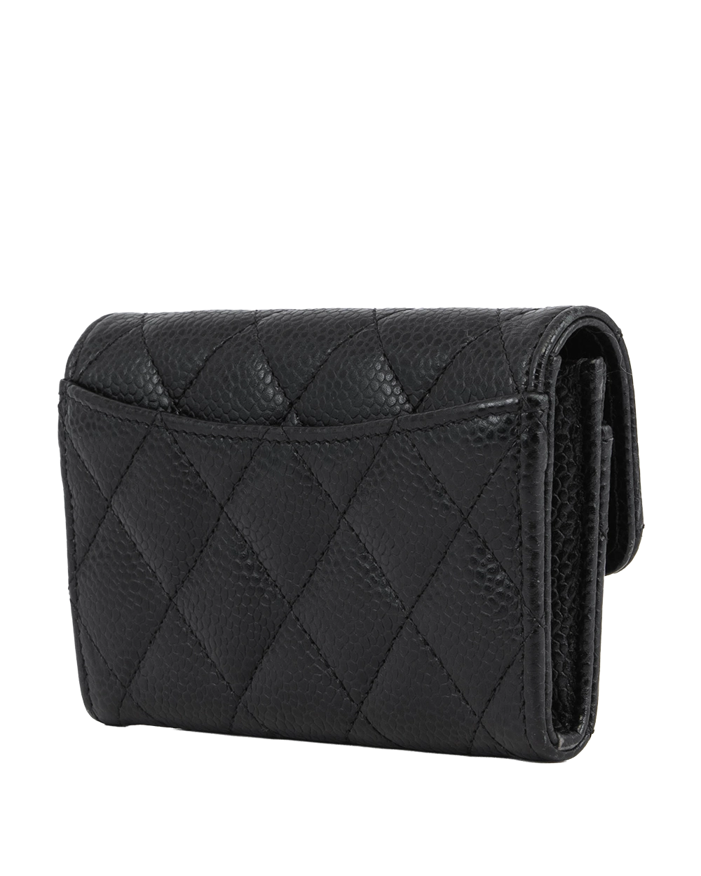 CHANEL CARD HOLDER SHORT BLACK CAVIAR GHW E5PPE1LE 2090