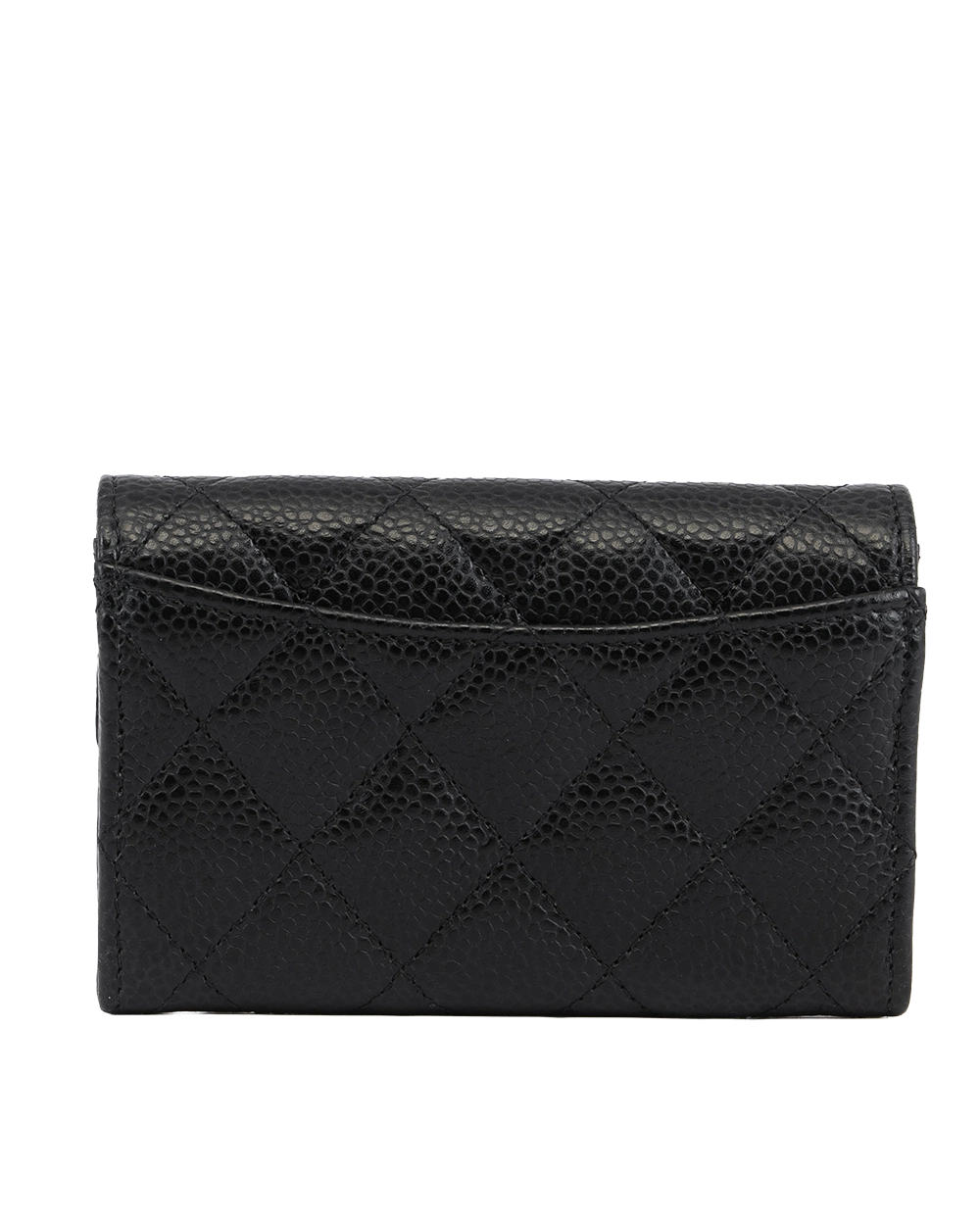 CHANEL CARD HOLDER SHORT BLACK CAVIAR GHW E5PPE1LE 2091