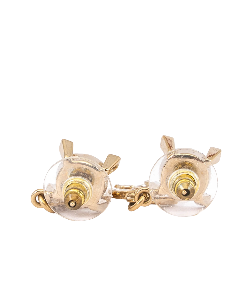 CHANEL CC CRYSTAL AND FAUX PEARL DROP EARRING 1.5 CM GHW 0823