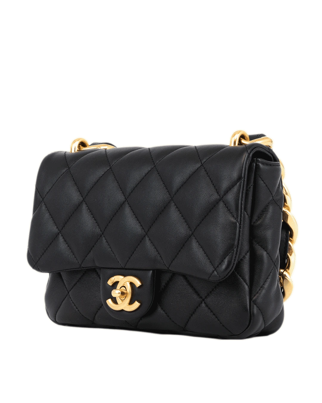 CHANEL CHUNKY CHAIN BAG 8 BLACK 3528