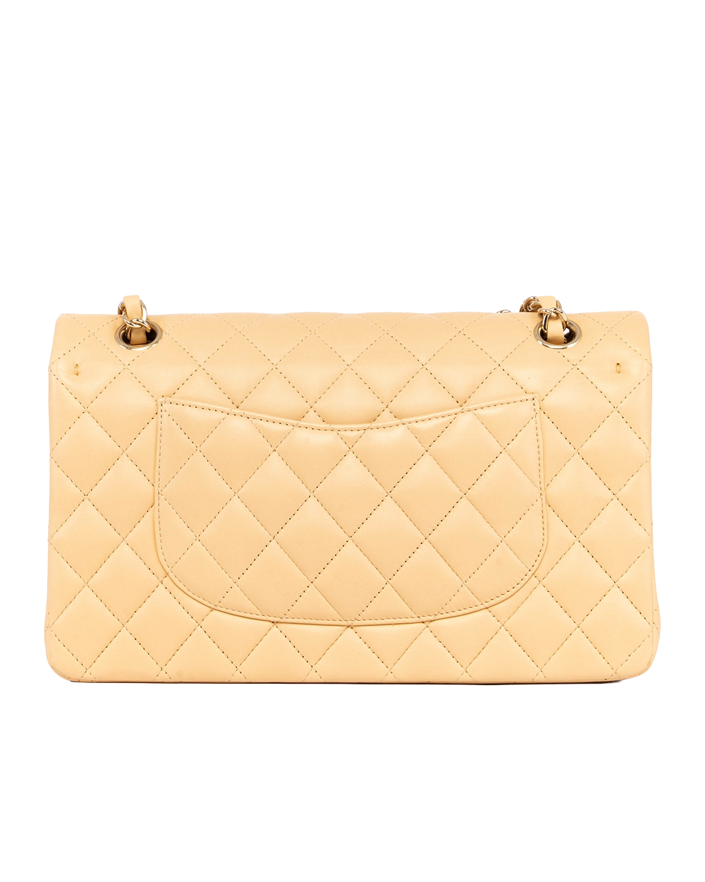 CHANEL CLASSIC 10 BEIGE LAMB GHW L59U4A6L 1008