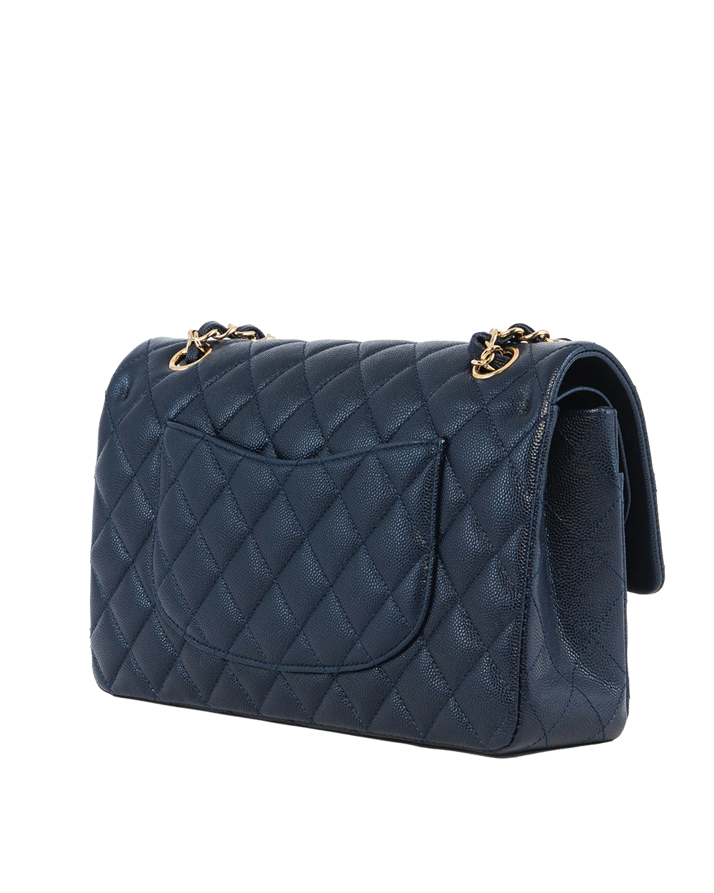 CHANEL CLASSIC 10 NAVY CAVIAR GHW E4PK41HC 0581