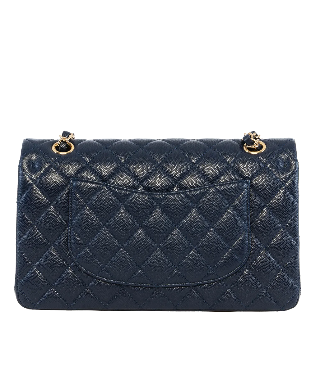 CHANEL CLASSIC 10 NAVY CAVIAR GHW E4PK41HC 0583