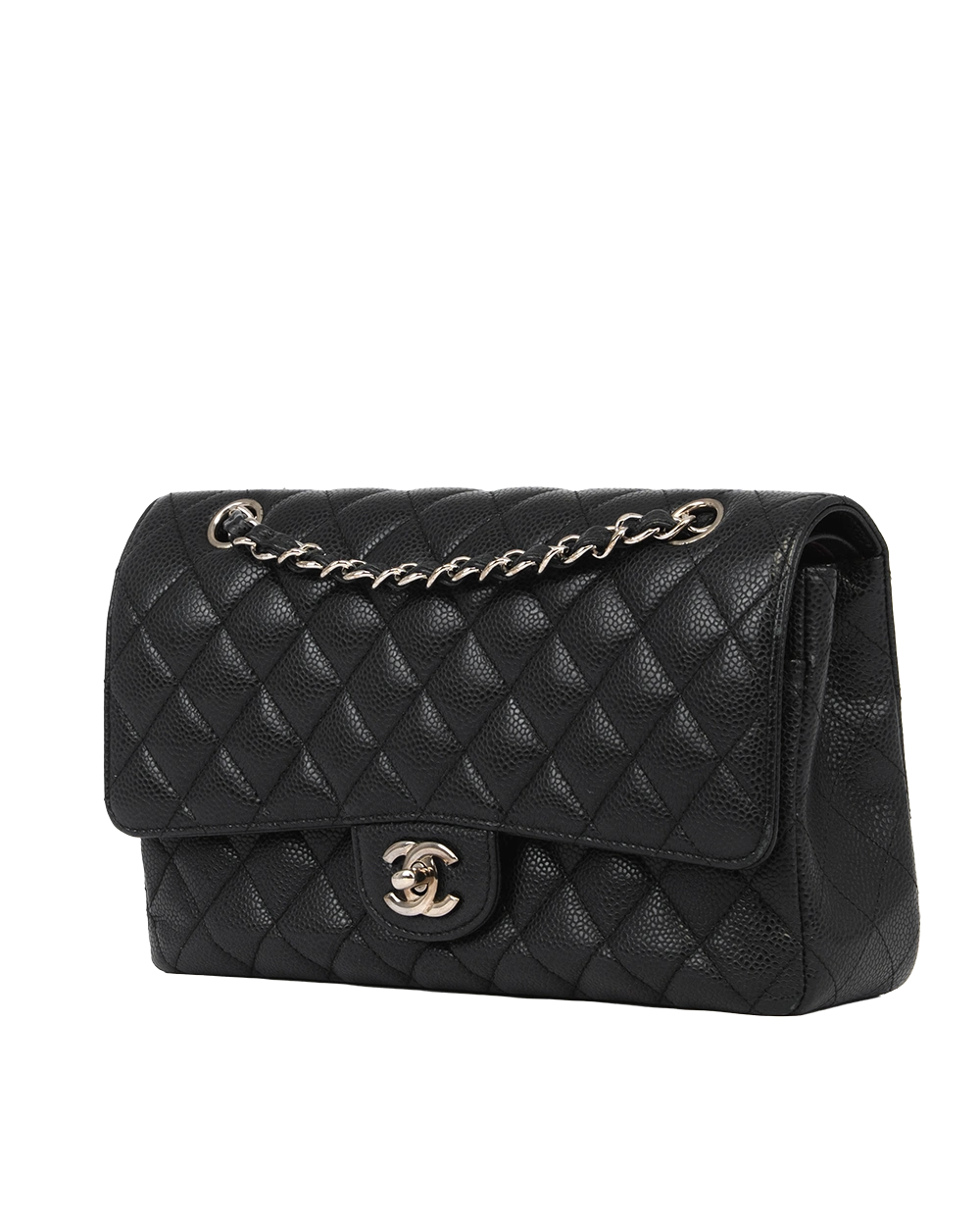 CHANEL CLASSIC 10 BLACK CAVIAR SHW 18790240 0184