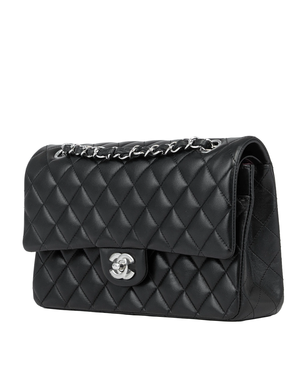 CHANEL CLASSIC 10 BLACK LAMB SHW CG3AG0N8 2457